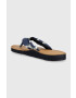 Tommy Hilfiger Джапанки TH ELEVATED BEACH SANDAL PRINT в тъмносиньо с равна подметка FW0FW07164 - Pepit.bg