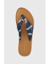 Tommy Hilfiger Джапанки TH ELEVATED BEACH SANDAL PRINT в тъмносиньо с равна подметка FW0FW07164 - Pepit.bg