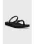 Tommy Hilfiger Джапанки TH MONOGRAM STRAP SANDAL в черно с равна подметка FW0FW07146 - Pepit.bg