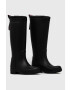 Tommy Hilfiger Гумени ботуши Th Overknee Rainboot Monogram в черно - Pepit.bg