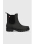 Tommy Hilfiger Гумени ботуши Fw0fw06897 Matt Ankle Rainboot With Elastic в черно - Pepit.bg