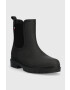 Tommy Hilfiger Гумени ботуши Fw0fw06897 Matt Ankle Rainboot With Elastic в черно - Pepit.bg