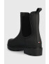 Tommy Hilfiger Гумени ботуши Fw0fw06897 Matt Ankle Rainboot With Elastic в черно - Pepit.bg