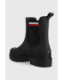 Tommy Hilfiger Гумени ботуши Rain Boot Ankle Elastic в черно - Pepit.bg