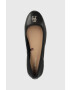 Tommy Hilfiger Кожени балеринки ROUND TH BALLERINA в черно FW0FW07132 - Pepit.bg