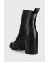 Tommy Hilfiger Кожени боти Zip High Heel Boot в черно с висок ток - Pepit.bg