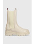 Tommy Hilfiger Кожени боти челси Monochromatic Chelsea Boot в бежово с платформа - Pepit.bg