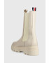 Tommy Hilfiger Кожени боти челси Monochromatic Chelsea Boot в бежово с платформа - Pepit.bg
