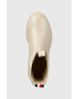 Tommy Hilfiger Кожени боти челси Monochromatic Chelsea Boot в бежово с платформа - Pepit.bg