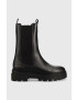 Tommy Hilfiger Кожени боти челси Monochromatic Chelsea Boot в черно с равна подметка - Pepit.bg