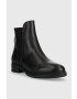 Tommy Hilfiger Кожени боти челси Th Leather Flat Boot в черно с равна подметка - Pepit.bg