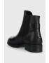 Tommy Hilfiger Кожени боти челси Th Leather Flat Boot в черно с равна подметка - Pepit.bg
