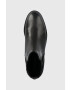 Tommy Hilfiger Кожени боти челси Th Leather Flat Boot в черно с равна подметка - Pepit.bg