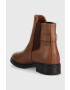 Tommy Hilfiger Кожени боти челси Th Leather Flat Boot в кафяво с равна подметка - Pepit.bg