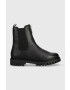 Tommy Hilfiger Кожени боти челси Zip Boot в черно с равна подметка - Pepit.bg