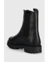 Tommy Hilfiger Кожени боти челси Zip Boot в черно с равна подметка - Pepit.bg