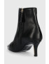 Tommy Hilfiger Кожени боти FW0FW06837 POINTY HEEL BOOT в черно с ток стилето - Pepit.bg