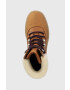 Tommy Hilfiger Кожени боти Heel Laced Monogram Boot в кафяво с висок ток - Pepit.bg
