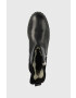 Tommy Hilfiger Кожени боти Warm Lining Boot в черно с равна подметка с изолация - Pepit.bg