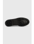 Tommy Hilfiger Кожени боти Warm Lining Boot в черно с равна подметка с изолация - Pepit.bg
