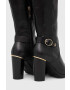 Tommy Hilfiger Кожени ботуши Belt High Heel Longboot - Pepit.bg