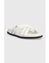 Tommy Hilfiger Кожени чехли STRAP FEMININE SANDAL в бяло - Pepit.bg