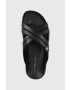 Tommy Hilfiger Кожени чехли STRAP FEMININE SANDAL в черно - Pepit.bg