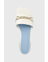 Tommy Hilfiger Кожени чехли TH CHAIN FEMININE FLAT SANDAL в бяло FW0FW06993 - Pepit.bg