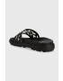 Tommy Hilfiger Кожени чехли TH ELEVATED FLAT SANDAL в черно с платформа FW0FW07407 - Pepit.bg