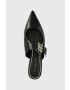 Tommy Hilfiger Кожени чехли TH POINTY FEMININE MULE в черно FW0FW06997 - Pepit.bg