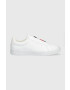 Tommy Hilfiger Кожени кецове ELASTIC SLIP ON SNEAKER в бяло FW0FW07032 - Pepit.bg