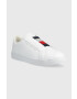 Tommy Hilfiger Кожени кецове ELASTIC SLIP ON SNEAKER в бяло FW0FW07032 - Pepit.bg