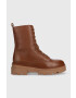 Tommy Hilfiger Кожени кубинки Monochromatic Lace Up Boot в кафяво с платформа - Pepit.bg