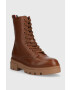 Tommy Hilfiger Кожени кубинки Monochromatic Lace Up Boot в кафяво с платформа - Pepit.bg