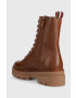 Tommy Hilfiger Кожени кубинки Monochromatic Lace Up Boot в кафяво с платформа - Pepit.bg