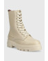 Tommy Hilfiger Кожени кубинки Monochromatic Lace Up Boot в бежово с равна подметка - Pepit.bg