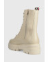 Tommy Hilfiger Кожени кубинки Monochromatic Lace Up Boot в бежово с равна подметка - Pepit.bg