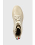 Tommy Hilfiger Кожени кубинки Monochromatic Lace Up Boot в бежово с равна подметка - Pepit.bg