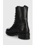 Tommy Hilfiger Кожени кубинки Th Essentials Biker Boot в черно с равна подметка с изолация - Pepit.bg