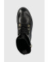 Tommy Hilfiger Кожени кубинки Th Essentials Biker Boot в черно с равна подметка с изолация - Pepit.bg