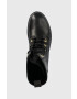 Tommy Hilfiger Кожени кубинки Th Monogram Biker Boot в черно с равна подметка - Pepit.bg