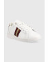 Tommy Hilfiger Кожени маратонки Signature Webbing Court Sneaker в бяло - Pepit.bg