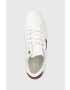 Tommy Hilfiger Кожени маратонки Signature Webbing Court Sneaker в бяло - Pepit.bg