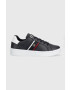 Tommy Hilfiger Кожени маратонки CORP WEBBING SNEAKER в тъмносиньо FW0FW07379 - Pepit.bg