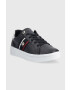 Tommy Hilfiger Кожени маратонки CORP WEBBING SNEAKER в тъмносиньо FW0FW07379 - Pepit.bg