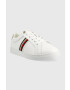 Tommy Hilfiger Кожени маратонки CORPORATE WEBBING SNEAKER в бяло FW0FW07117 - Pepit.bg
