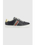 Tommy Hilfiger Кожени маратонки CORPORATE WEBBING SNEAKER в тъмносиньо FW0FW07117 - Pepit.bg