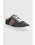 Tommy Hilfiger Кожени маратонки CORPORATE WEBBING SNEAKER в тъмносиньо FW0FW07117 - Pepit.bg