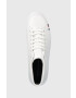 Tommy Hilfiger Кожени маратонки ELEVATED VULC LEATHER MID в бяло FM0FM04419 - Pepit.bg