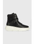 Tommy Hilfiger Кожени маратонки FW0FW06910 CHUNKY WARM SNEAKER HIGH в черно - Pepit.bg